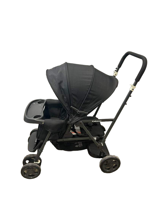 secondhand Joovy Caboose Too Graphite Sit and Stand Double Stroller, 2021, Black