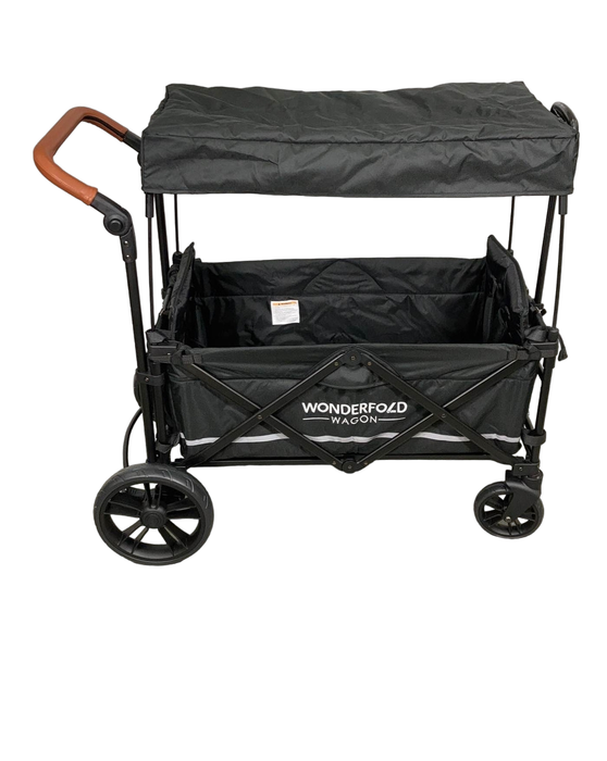 secondhand Wonderfold X2 Push + Pull Double Stroller Wagon, 2022, Stealth Black