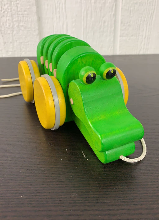 used Plan Toys Wooden Dancing Alligator Push And Pull Toy