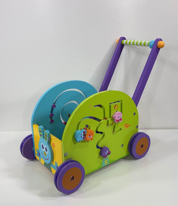 used Boikido Wooden Push and Play Rabbit Wagon