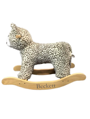 secondhand Pottery Barn Kids Plush Animal Rocker, Snow Leopard