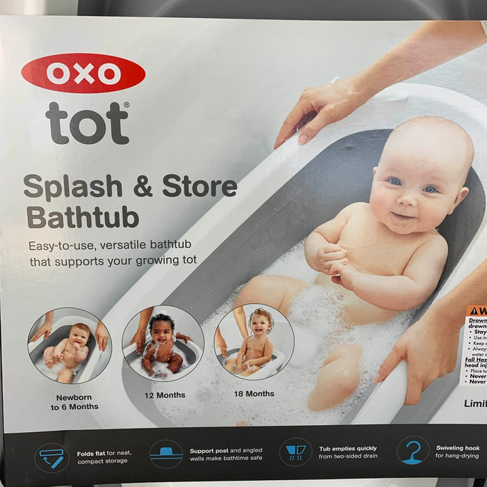 secondhand OXO Tot Splash & Store Baby Bathtub