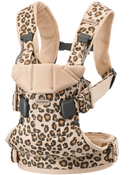 used BabyBjorn Baby Carrier One, Beige/Leopard - Cotton