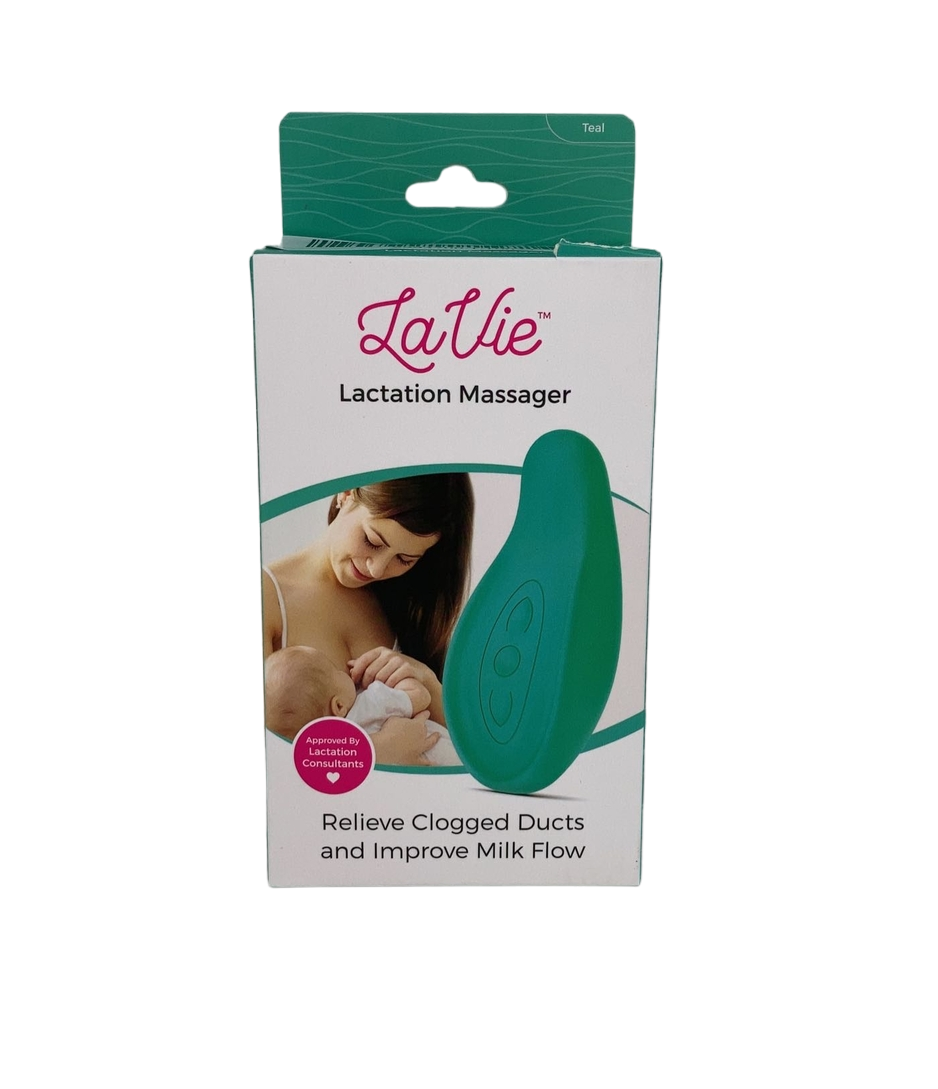 LaVie Lactation Massager, Waterproof, Breastfeeding Support for Clogged  Ducts, Mastitis, Improve Milk Flow, Engorgement, Medical Grade (Teal) 