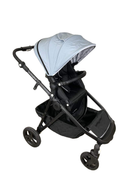 used Mockingbird Single to Double Stroller, 2022, Matte Black with Matte Black Leather, Windowpane, Sky