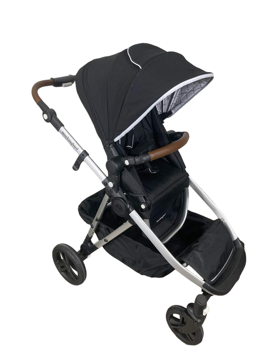 used Mockingbird Single to Double Stroller, 2022, Silver with Penny Leather, Windowpane, Black