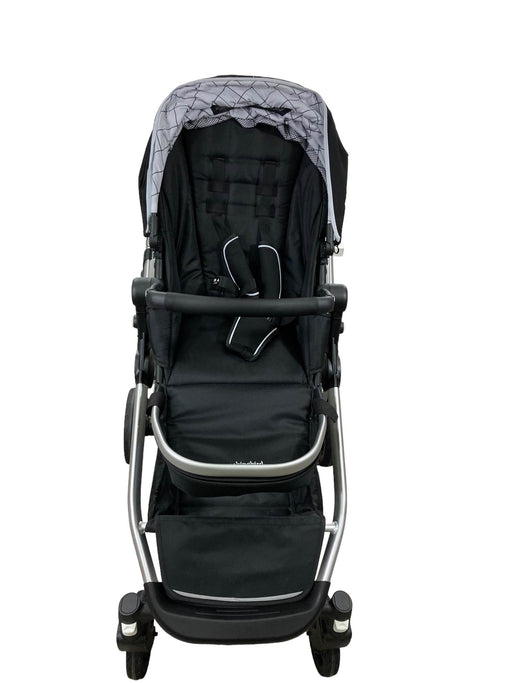 secondhand Mockingbird Single to Double Stroller, 2022, Silver with Penny Leather, Windowpane, Black