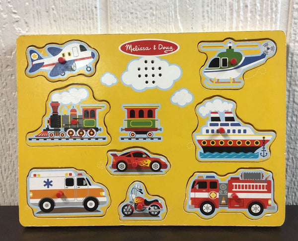 Melissa & doug hot sale sound puzzle vehicles