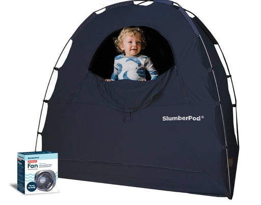 used SlumberPod 3.0 Sleep Canopy with Fan, Navy