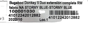 Shop Bugaboo Donkey 5 Duo Extension Set, with Canopy, Stormy Blue, Stormy Blue, Black, 2022 at GoodBuy Gear