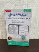 used SwaddleMe Original Swaddle Wrap With Easy Change 2pk, Small/Medium Kiss Ya