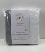 Shop Burt's Bees Baby Organic Cotton Jersey Fitted Crib Sheet, 2 Pack, Grey/White at GoodBuy Gear