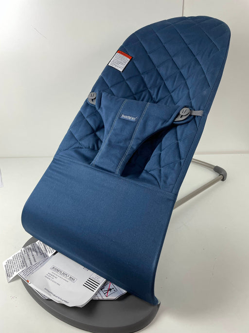 used BabyBjorn Bouncer Bliss, Midnight Blue Cotton