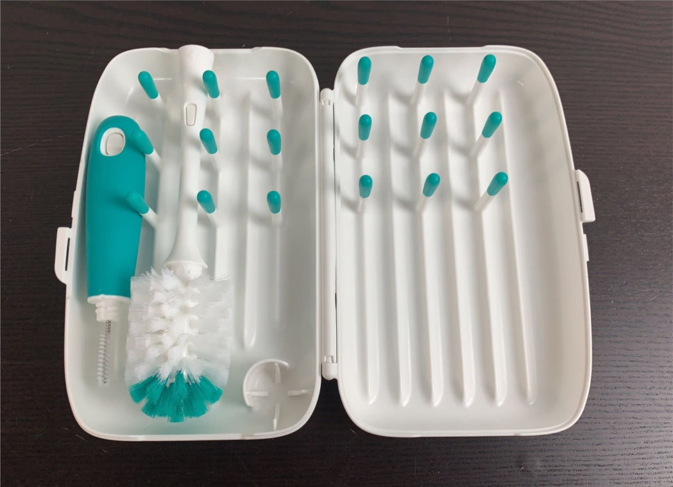 Shop OXO Tot On The Go Drying Rack With Bottle Brush, Teal at GoodBuy Gear