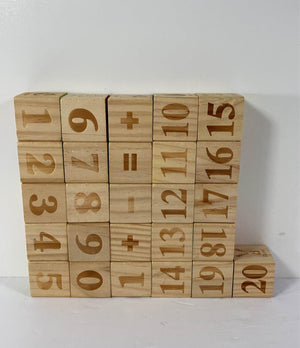 Maxim Deluxe Wood Extra Large ABC Blocks Engraved Alphabet Letters