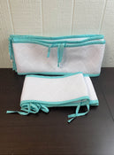 used Breathable Baby Mesh Crib Liner, Teal