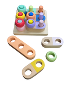 used KiwiCo Panda Crate Peg Board with Beads and Bars