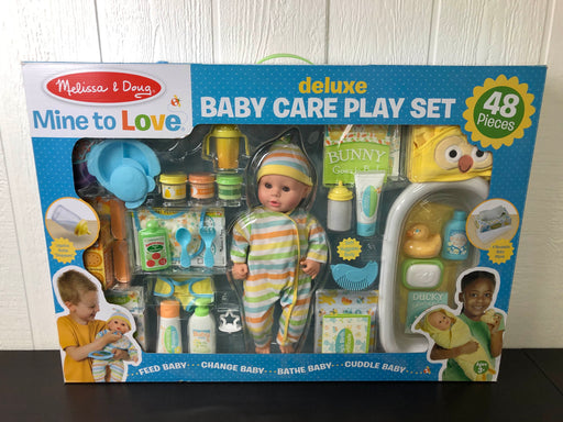 used Melissa & Doug Mine to Love Deluxe Baby Care Play Set