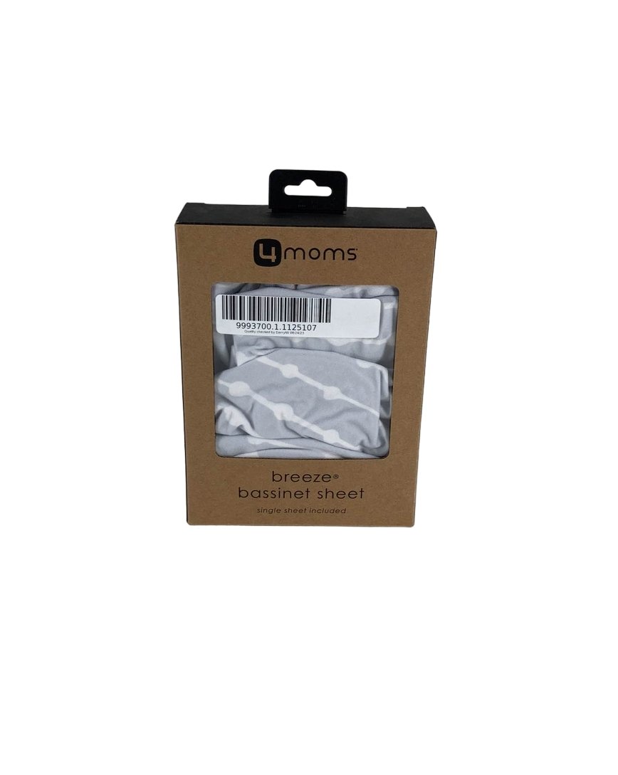 4moms Breeze Bassinet Sheet, Single, Grey Beads