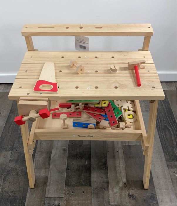 used Melissa & Doug Solid Wood Project Workbench Play Building Set