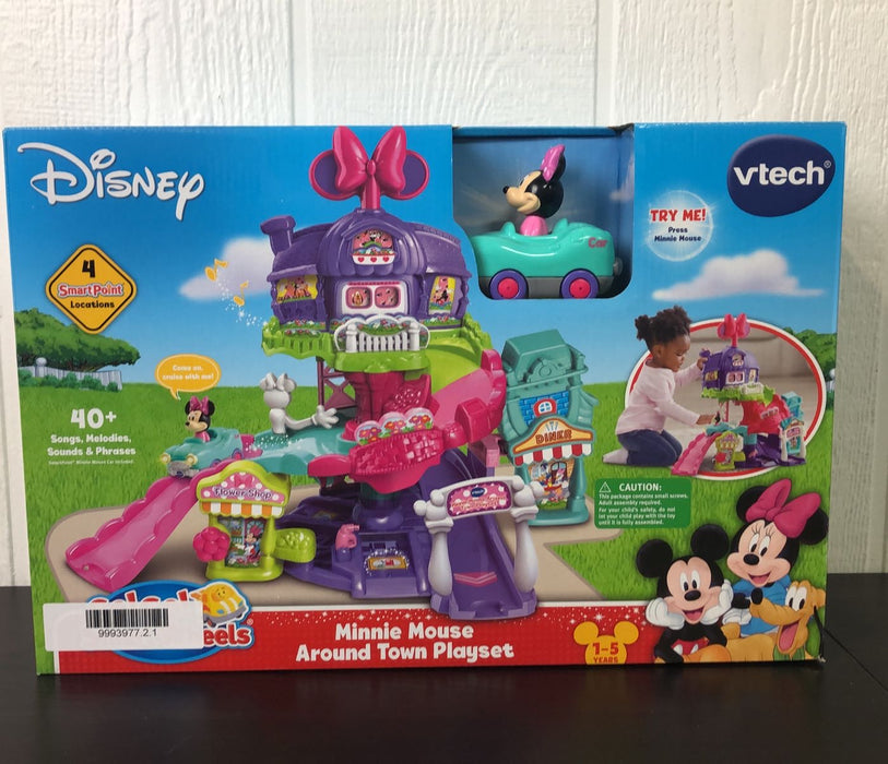 used VTech Go! Go! Smart Wheels Disney Minnie Mouse Around Town Playset