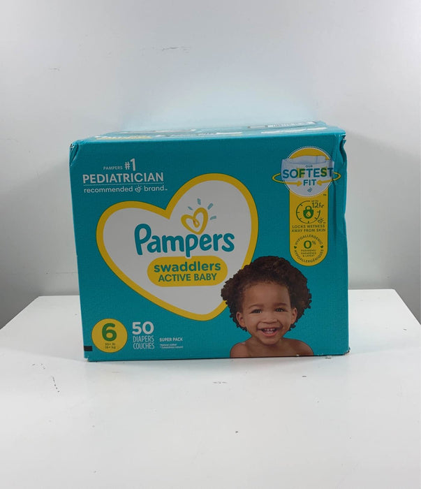 used Pampers Swaddlers Diapers, /Size 6 Count 50 - HIDDEN NEEDS PHOTOS