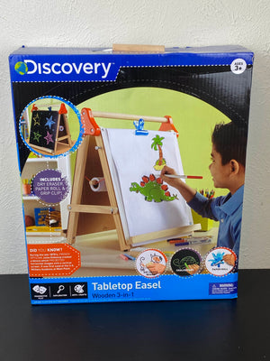 Discovery Kids 3-in-1 Tabletop Dry Erase Chalkboard Painting Art