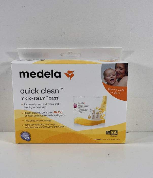 used Medela Quick Clean Micro Steam Bags, Box of 5