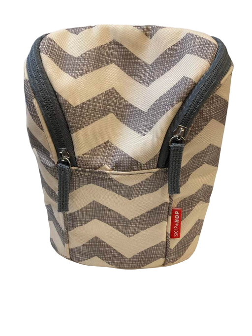 secondhand Skip Hop Grab And Go Double Bottle Bag, Chevron