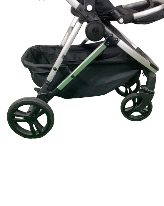 secondhand Mockingbird Single Stroller, Sage, Watercolor Drops, Silver With Penny Leather, 2023