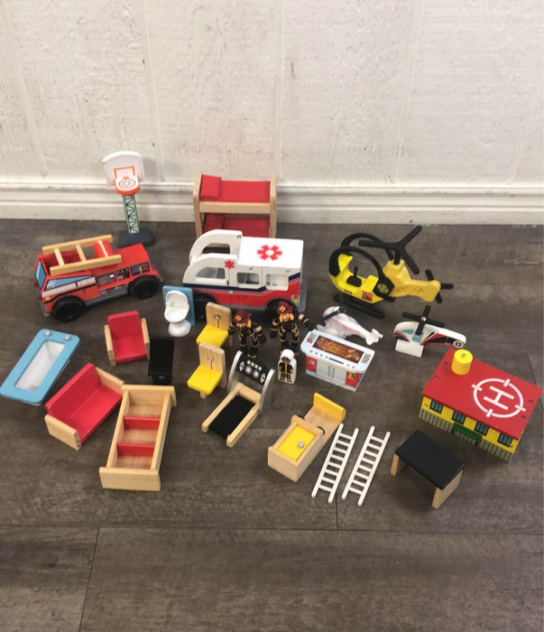 used KidKraft Deluxe Fire Rescue Set