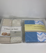 secondhand BUNDLE Fitted Crib Sheets, - 2 Packs of 2