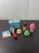 used Melissa & Doug Scoop And Stack Ice Cream Cone Magnetic Pretend Play Set