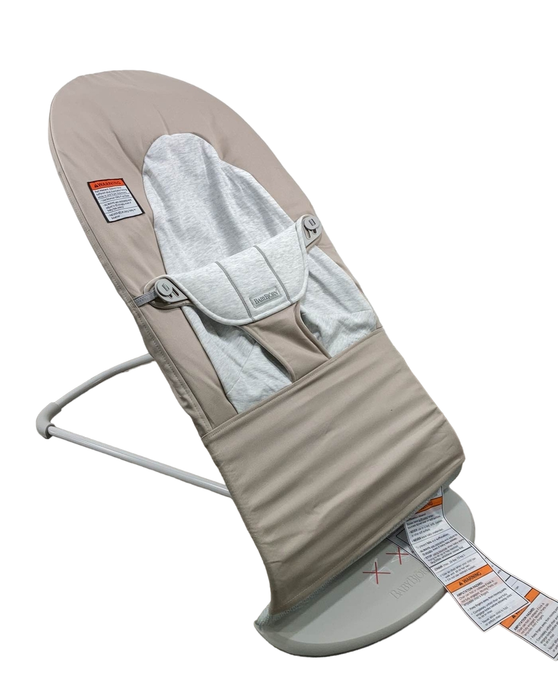 used BabyBjorn Bouncer Balance, Beige/Grey, Light Gray Frame