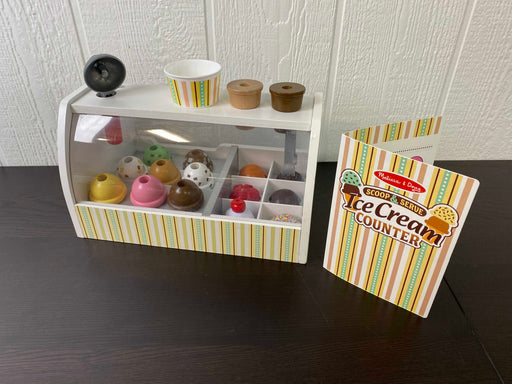 used Melissa & Doug Wooden Scoop & Serve Ice Cream Counter