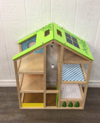 used Hape All Seasons Kids Wooden Dollhouse