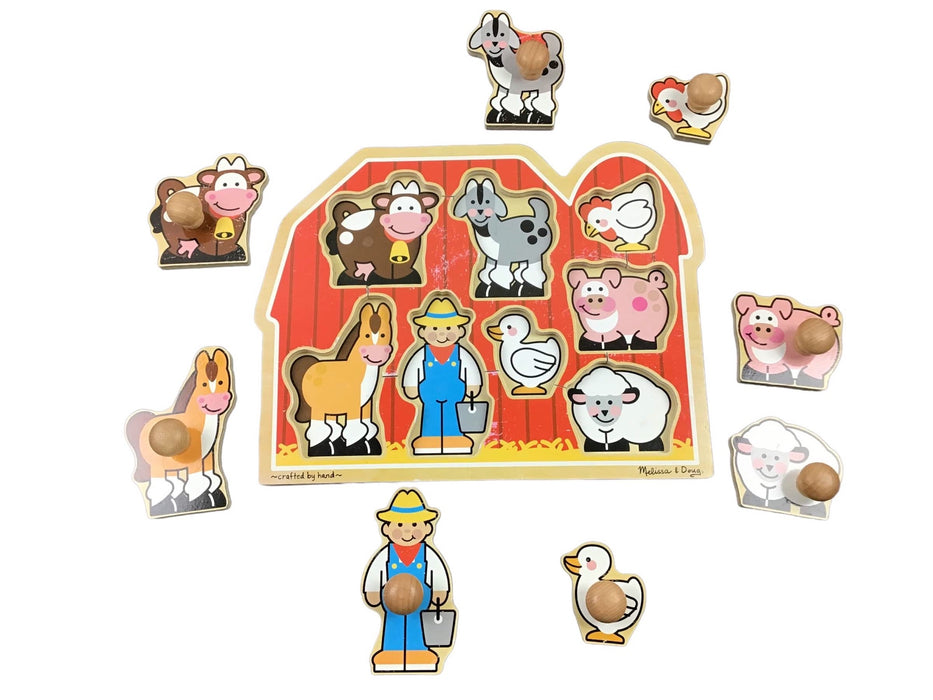 secondhand Melissa & Doug Jumbo Knob Puzzle