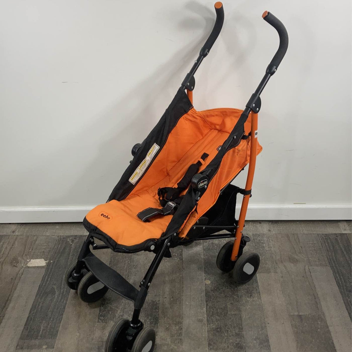 chicco echo stroller folded Chicco Echo Stroller, Orange, 2013