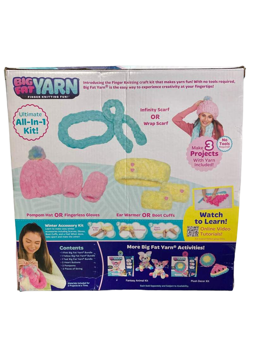 secondhand Big Fat Yarn Finger Knitting Craft Kit