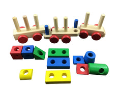 secondhand Melissa & Doug Stacking Train Toddler Toy