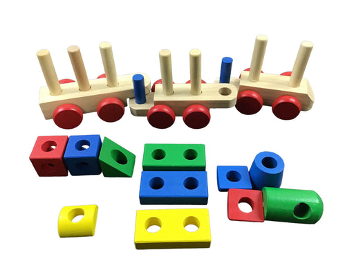 secondhand Melissa & Doug Stacking Train Toddler Toy