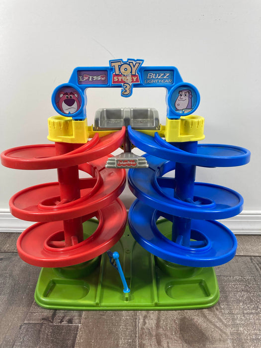 used Fisher Price Spiral Speedway Playset, Toy Story