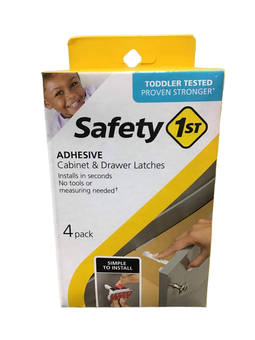 used Safety 1st Adhesive Cabinet & Drawer Latches, 4 Pack