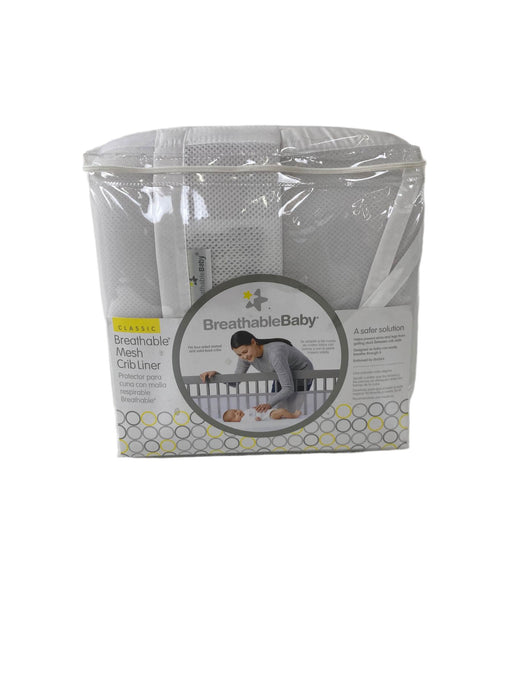 used Breathable Baby Mesh Crib Liner, White