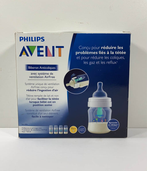 secondhand Philips Avent Anti-Colic Bottles, 4oz, 4-Pack, Clear