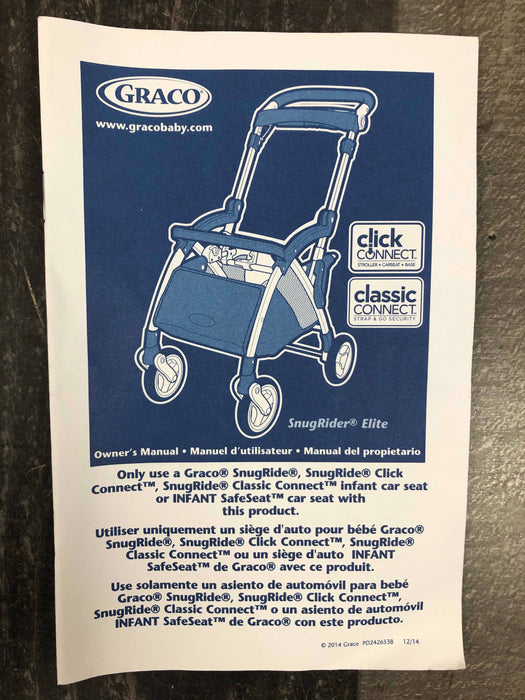 Graco SnugRider Elite Infant Car Seat Frame Stroller, 2017