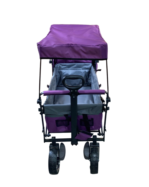 secondhand Wonderfold S4 Push & Pull Premium Utility Folding Wagon with Canopy, Purple, S Series