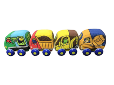 secondhand Melissa & Doug K’s Kids Pull-Back Vehicle Set