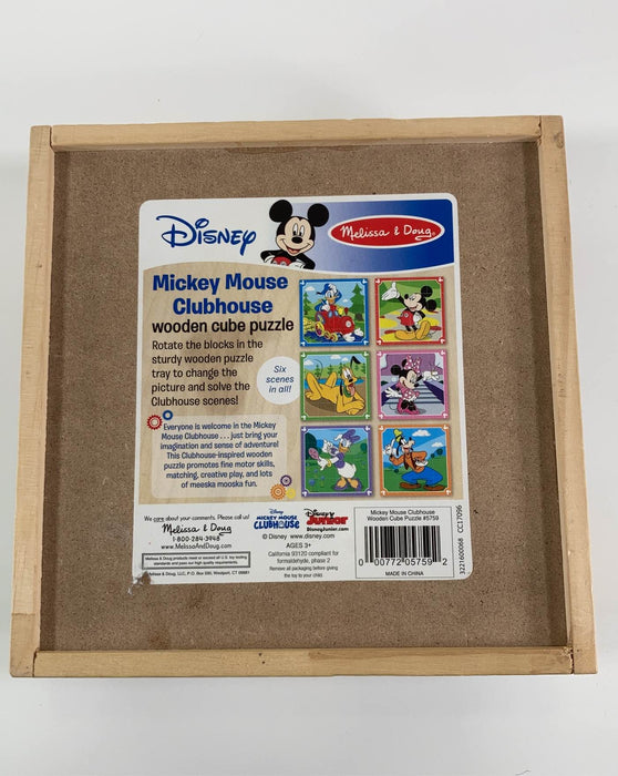 secondhand Melissa & Doug Cube Puzzle, Mickey Mouse Clubhouse