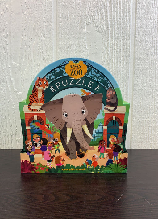 used Crocodile Creek Floor Puzzle, Day At The Zoo